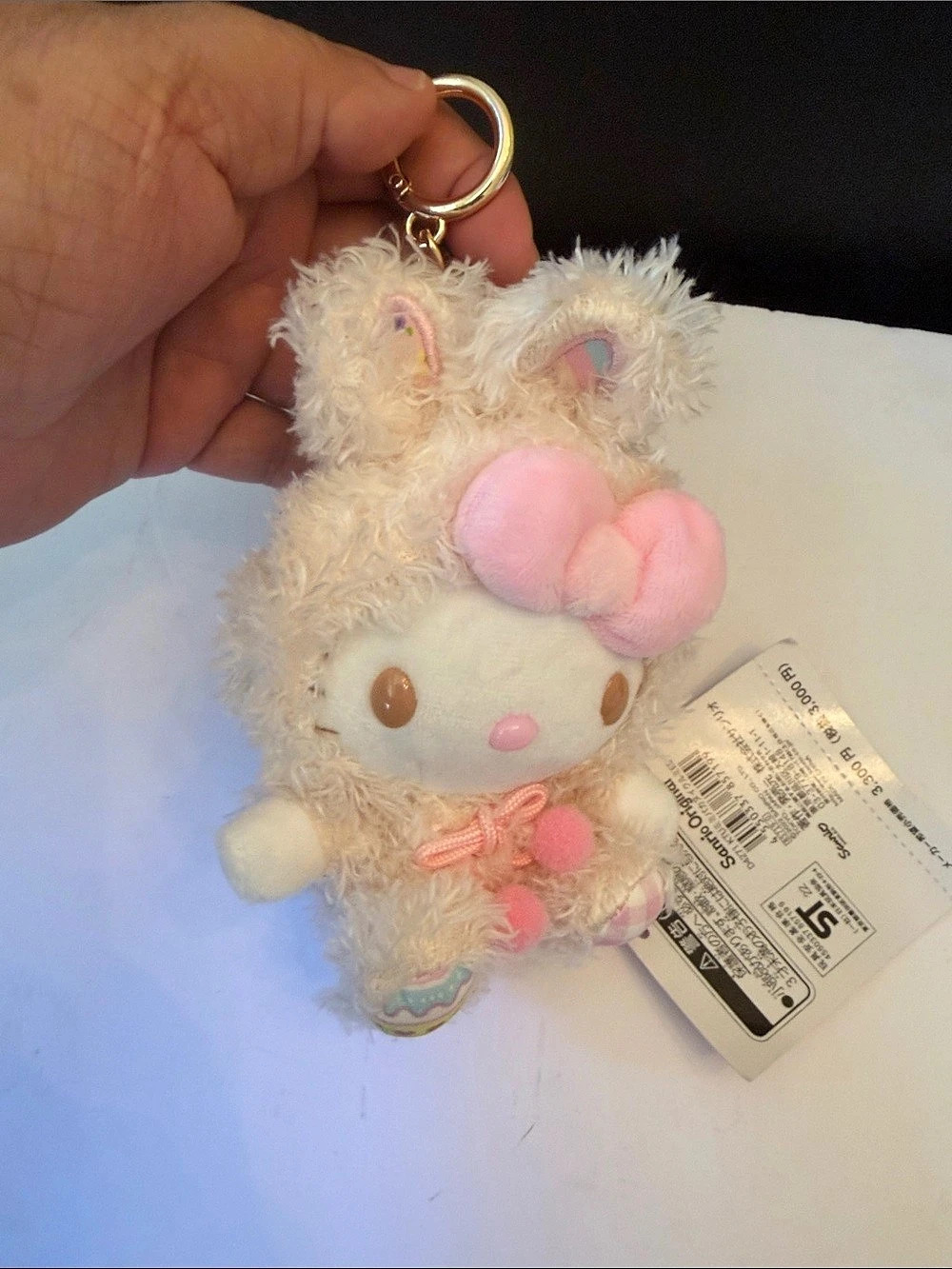Sanrio Hello Kitty Easter Mascot Holder / Rabbit Costume Plush Easter Rabbit key